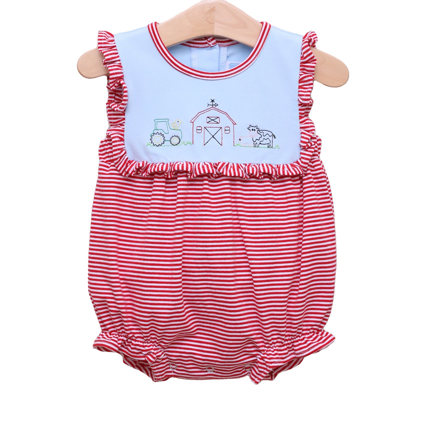 Farm Embroidery Ruffle Bubble