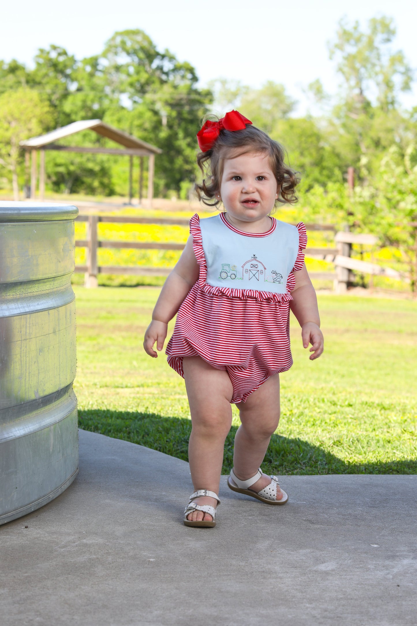 Farm Embroidery Ruffle Bubble