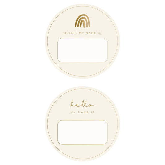 Blank Name Tags | Gold Foil (2 pack)