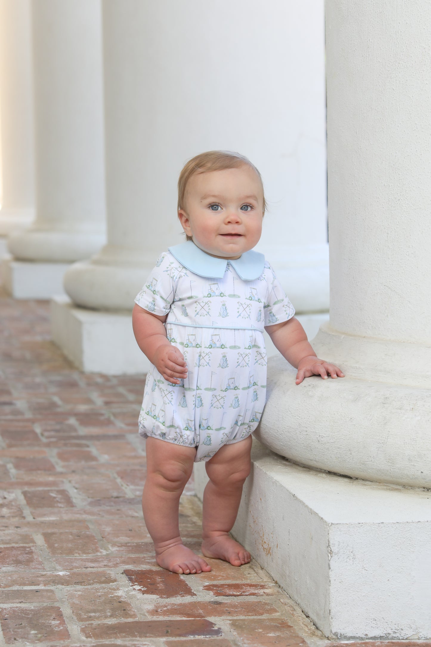 Hole in One Collared Bubble- Blue