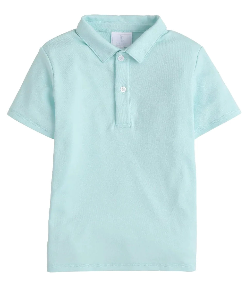 Short Sleeve Polo | Aqua