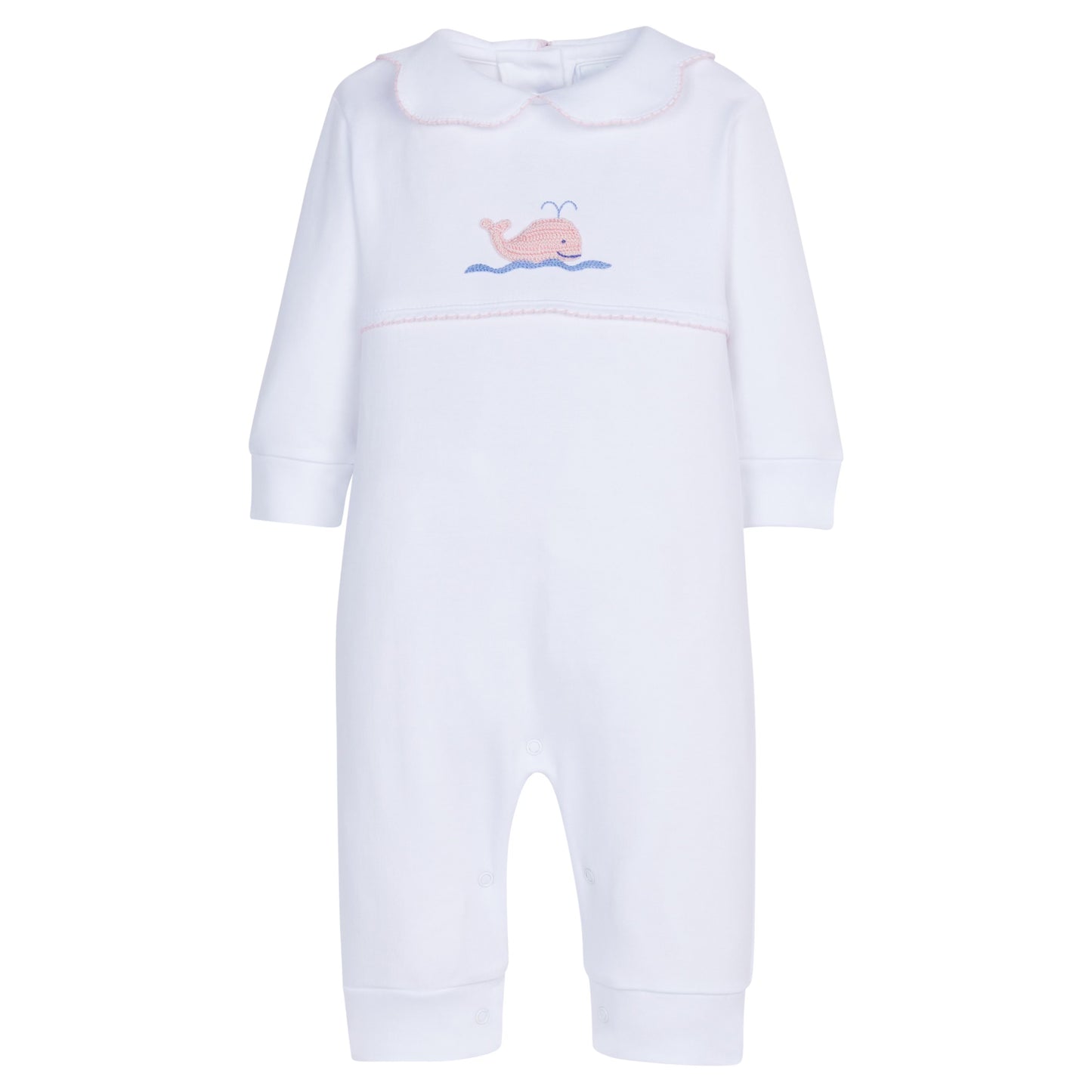 Crotchet Playsuit | Pink Whale