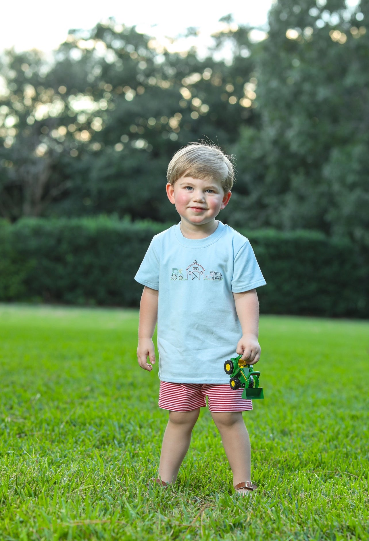 Farm Embroidery Short Set