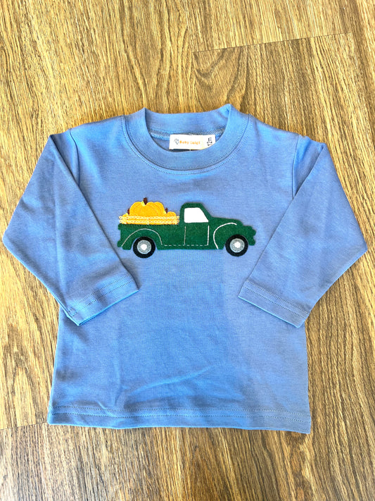 Long Sleeve Shirt Pickup Truck with Pumpkin