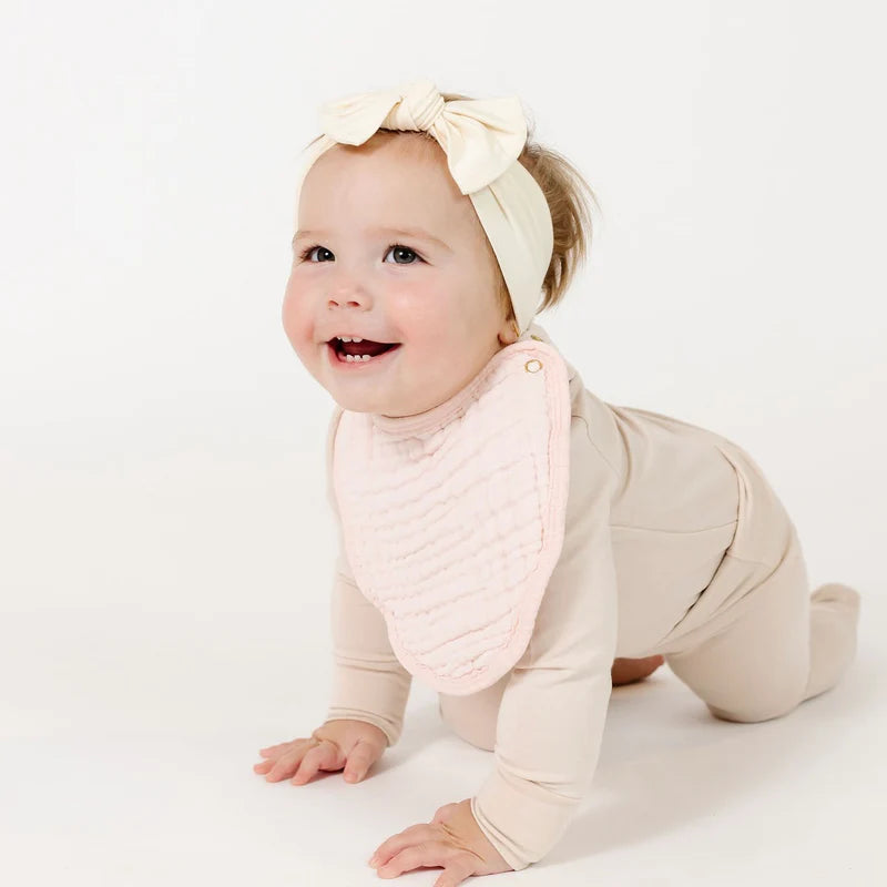 Cloud Muslin Bib 2 Pack | Blush