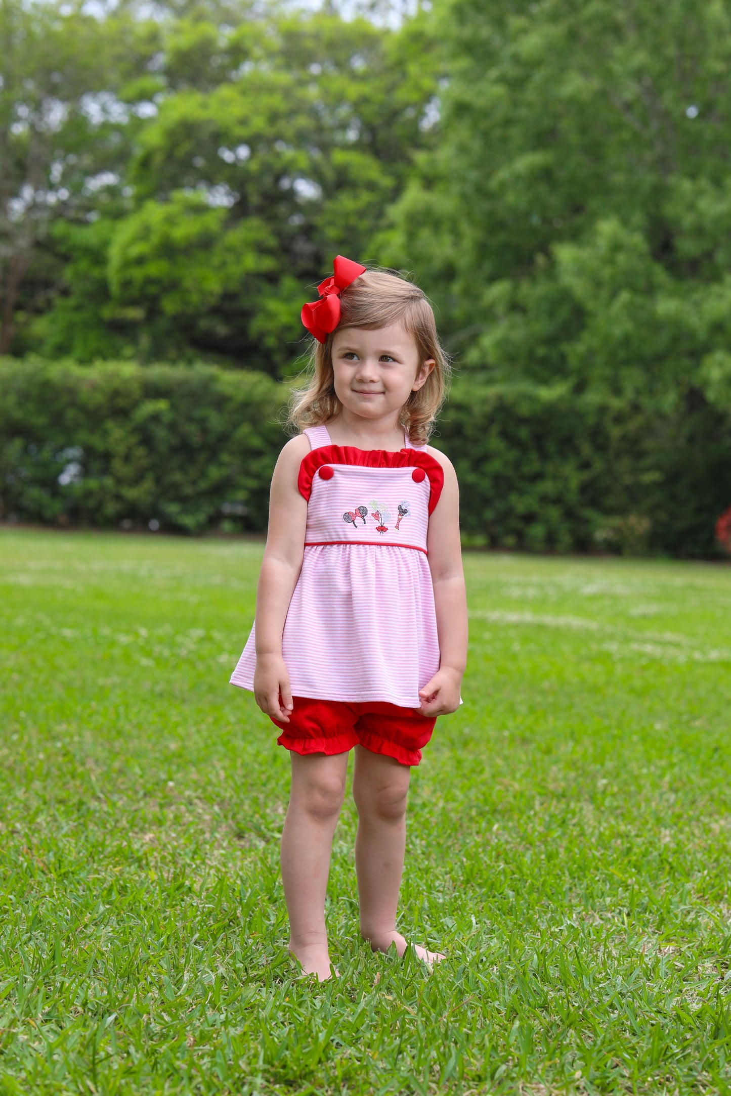 Mouse Embroidery Bloomer Set