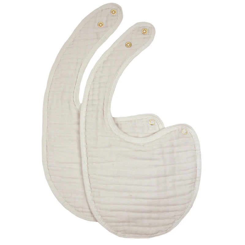 Cloud Muslin Bib 2 Pack | Grey