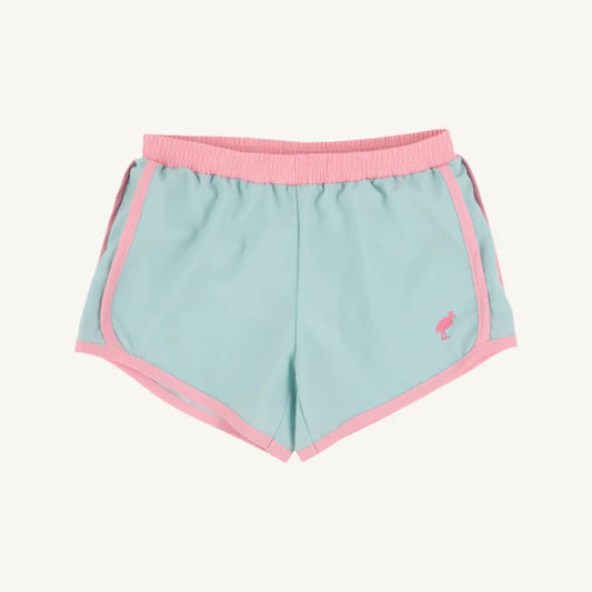 Prepletic™ Shimmy Shake Shorts | Old Greenwich Green & Sandpearl Pink