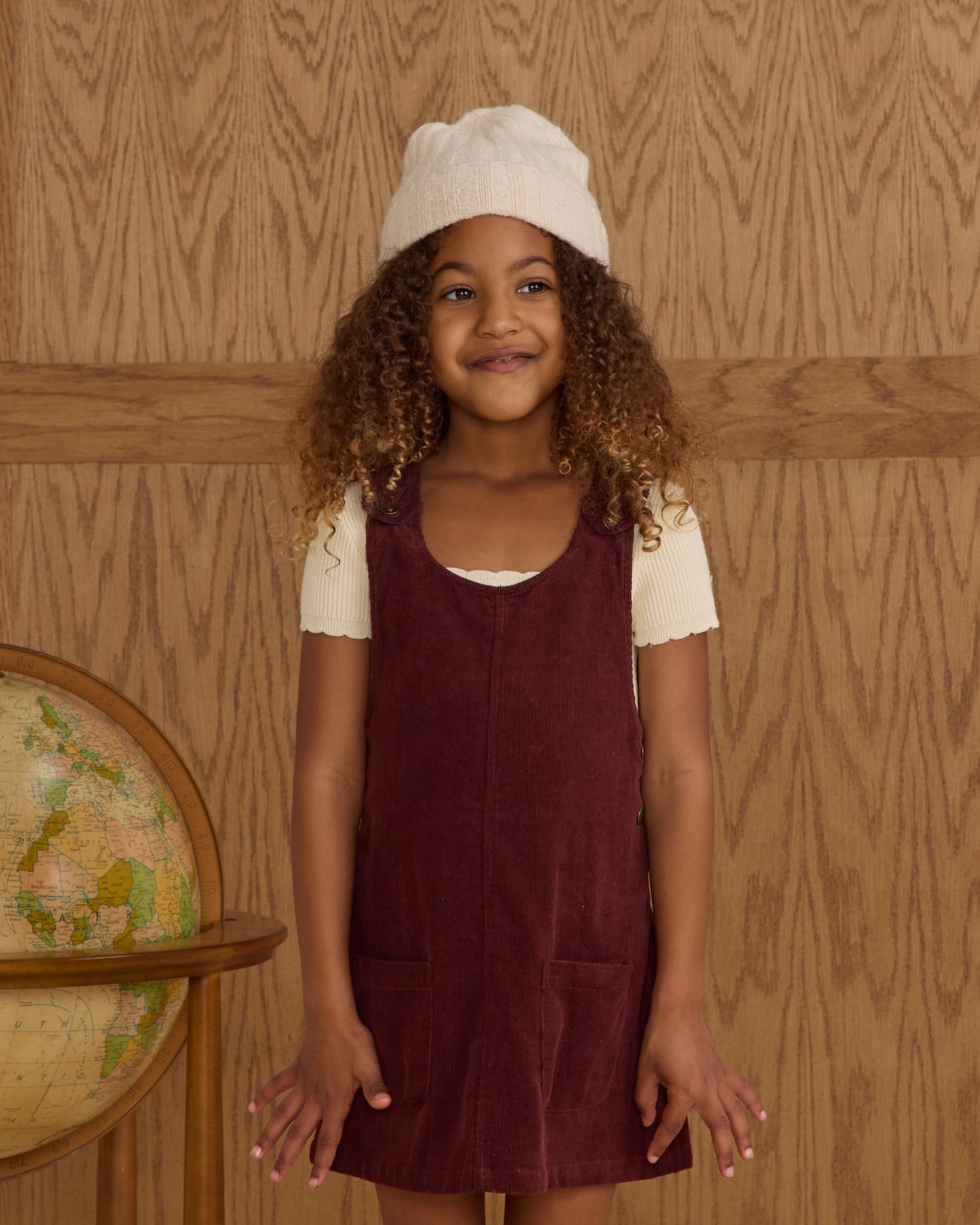 Odette Overall Dress || Burgundy