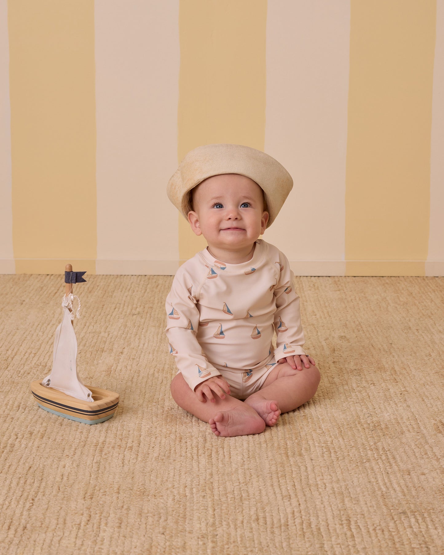 Rashguard Boy Set || Sailboats