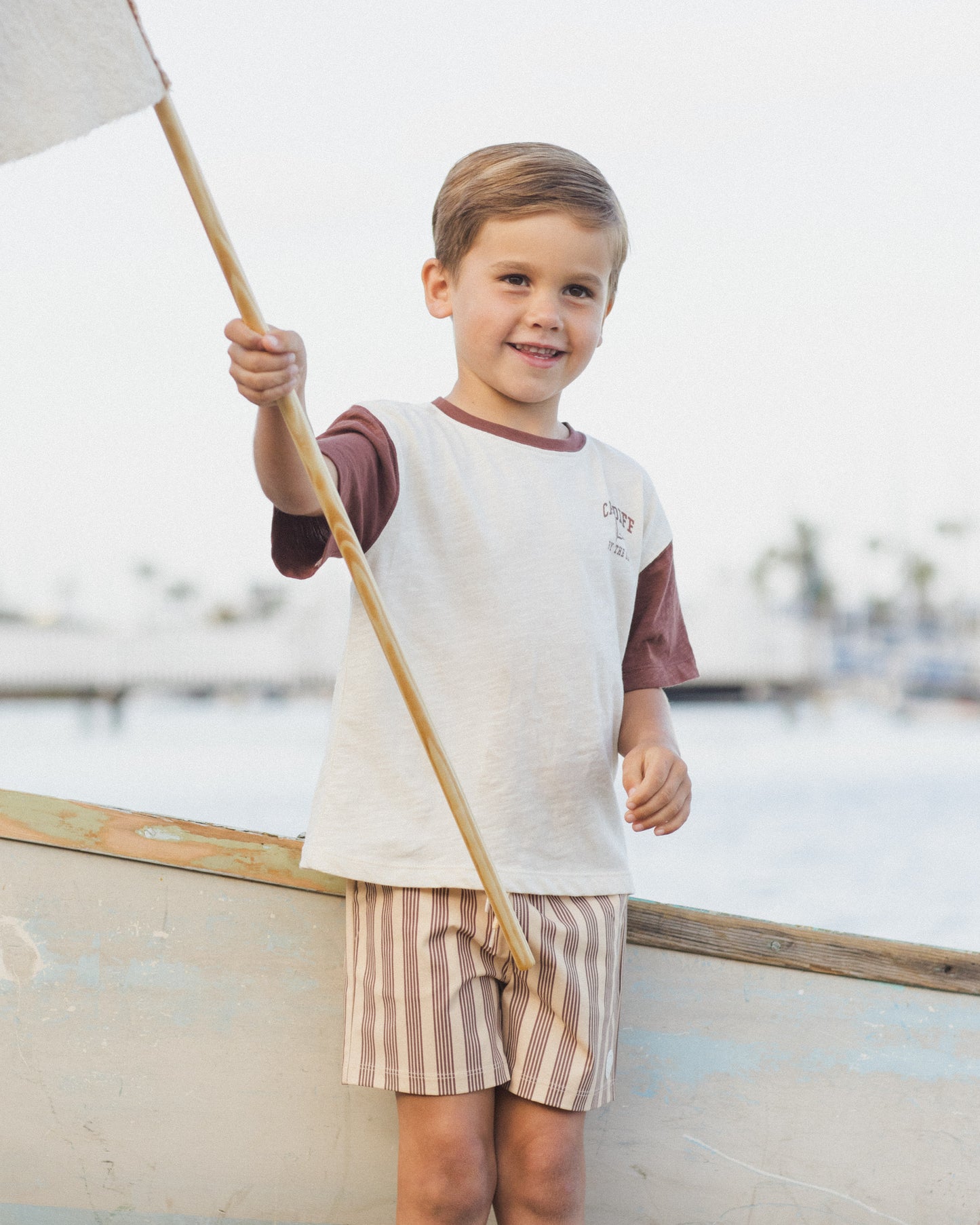 Boardshort || Brown Butterscotch Stripe