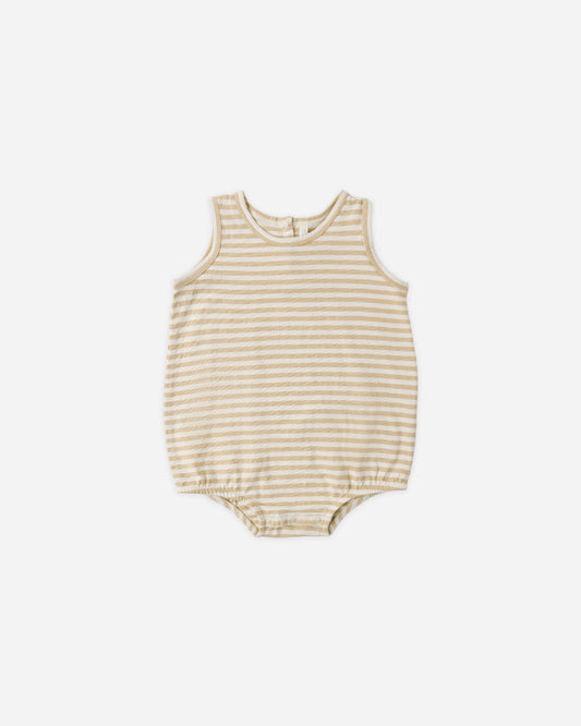 Bubble Onesie || Butterscotch Stripe