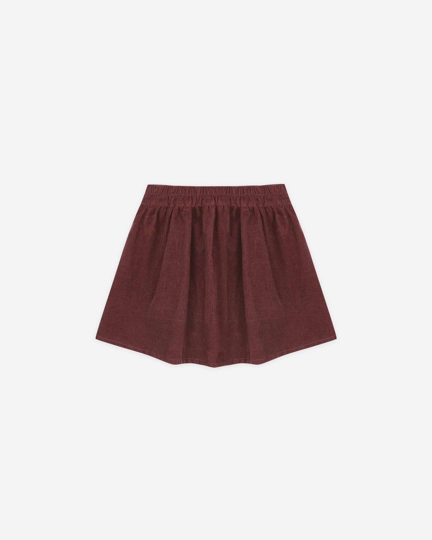 Button Front Mini Skirt || Burgundy