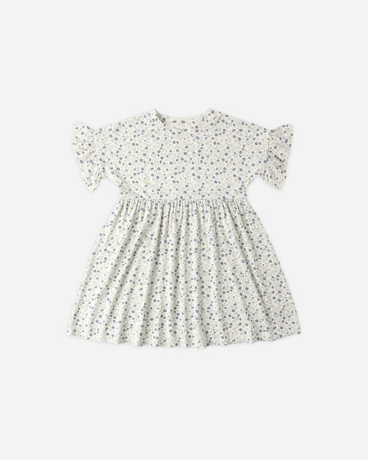 Babydoll Dress || Blue Ditsy