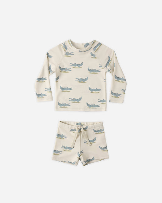 Boys Rashguard Set || Alligator