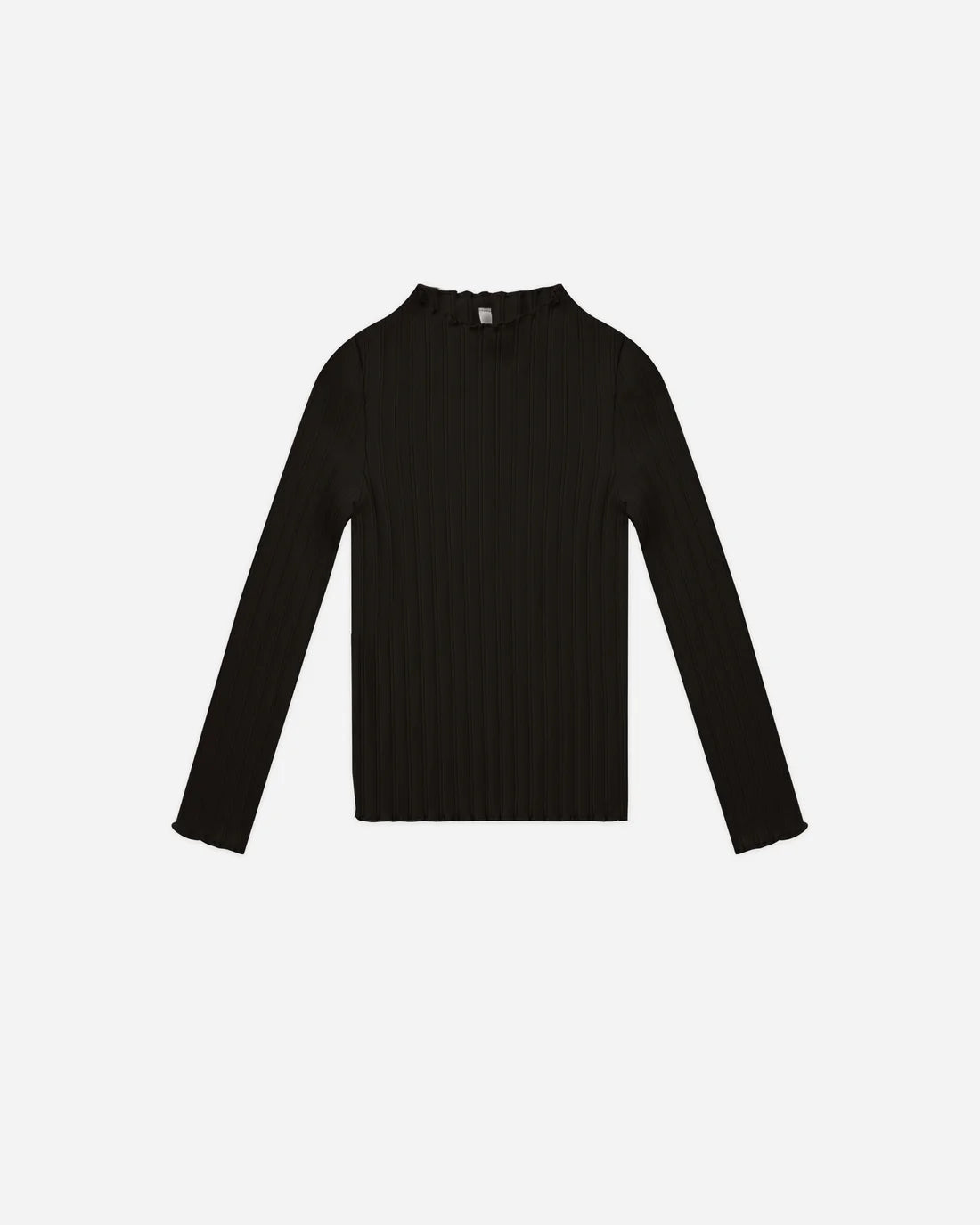 Ribbed Long Sleeve Tee | Black