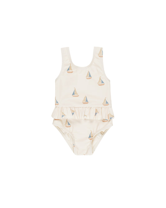 Skirted One-Piece || Sailboats