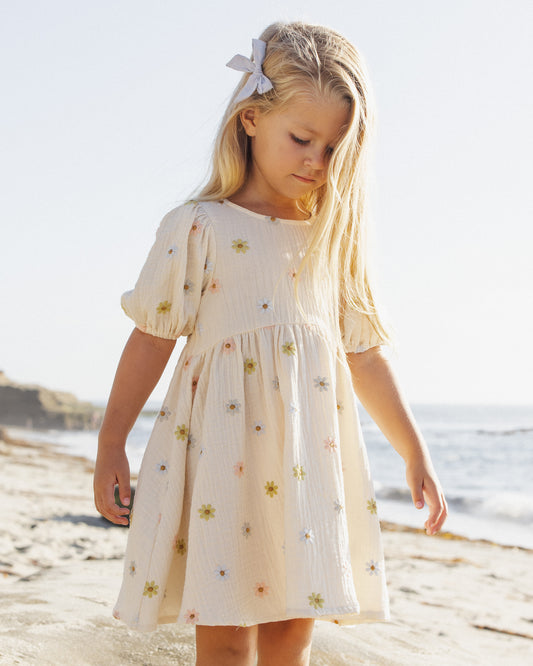 Marley Dress || Embroidered Daisies