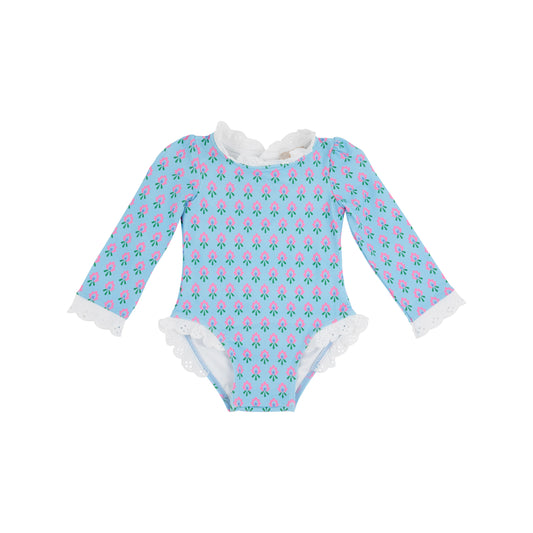 Sarasota Surf-Suit-UPF | Holly Hills Hand Block with Worth Avenue White