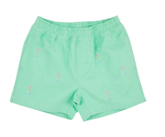 Critter Sheffield Shorts | Grace Bay Green with Golf Applique