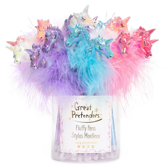 Iridescent Unicorn Fluffy Pens