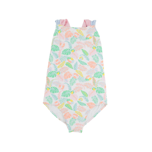 Seabrook Bathing Suit | Happy in Harbour Island with Palm Beach Pink & Buckhead Blue