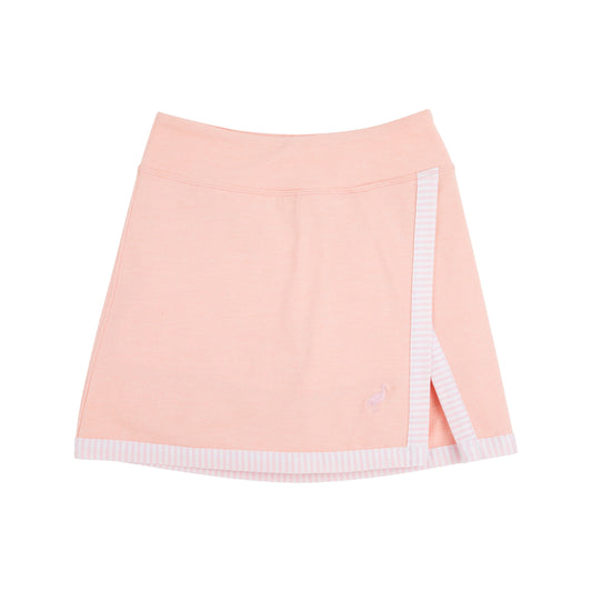 Prepletic™ Samantha Skort | Pompano Peach with Palm Beach Pink Stripe