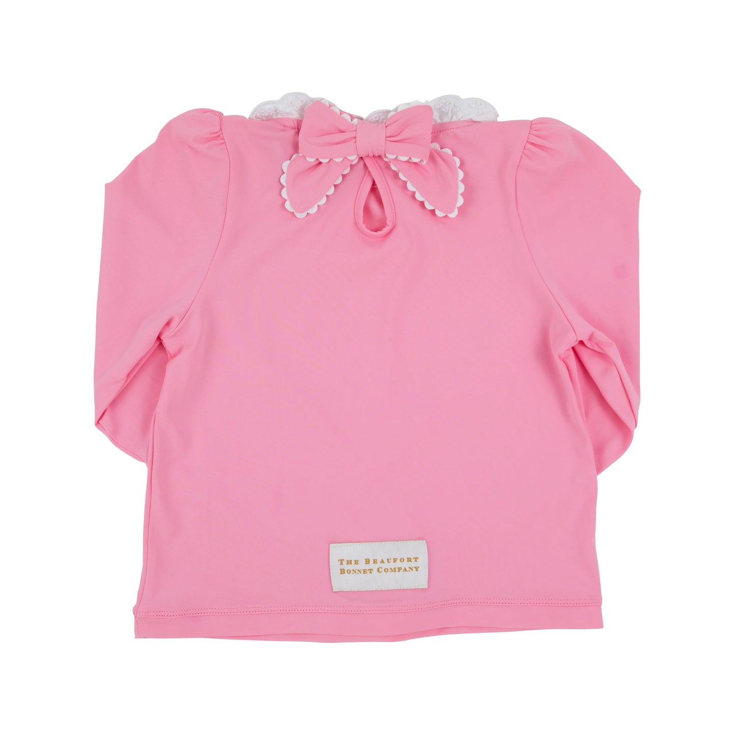Winnie's Wave Spotter Swim Shirt-UPF | Hamptons Hot Pink with Worth Avenue White