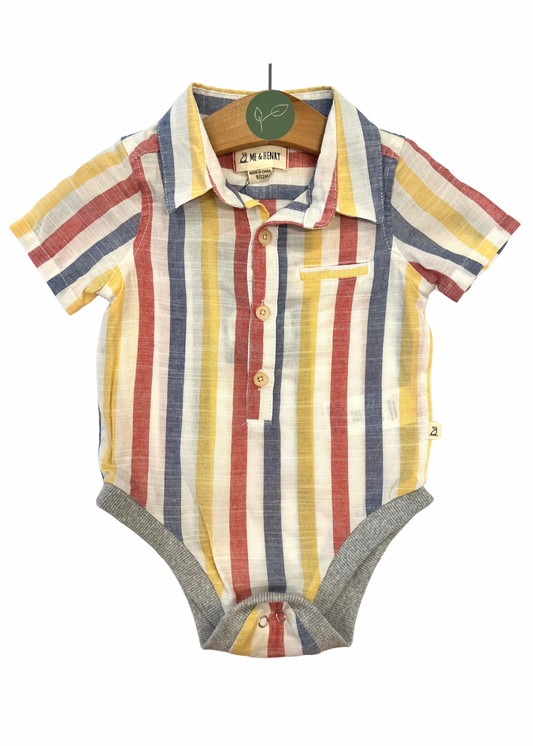 Helford Onesie | Red, White, Blue Stripe