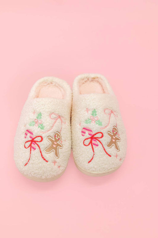 Gingerbread Bows - Christmas Sweets Slippers