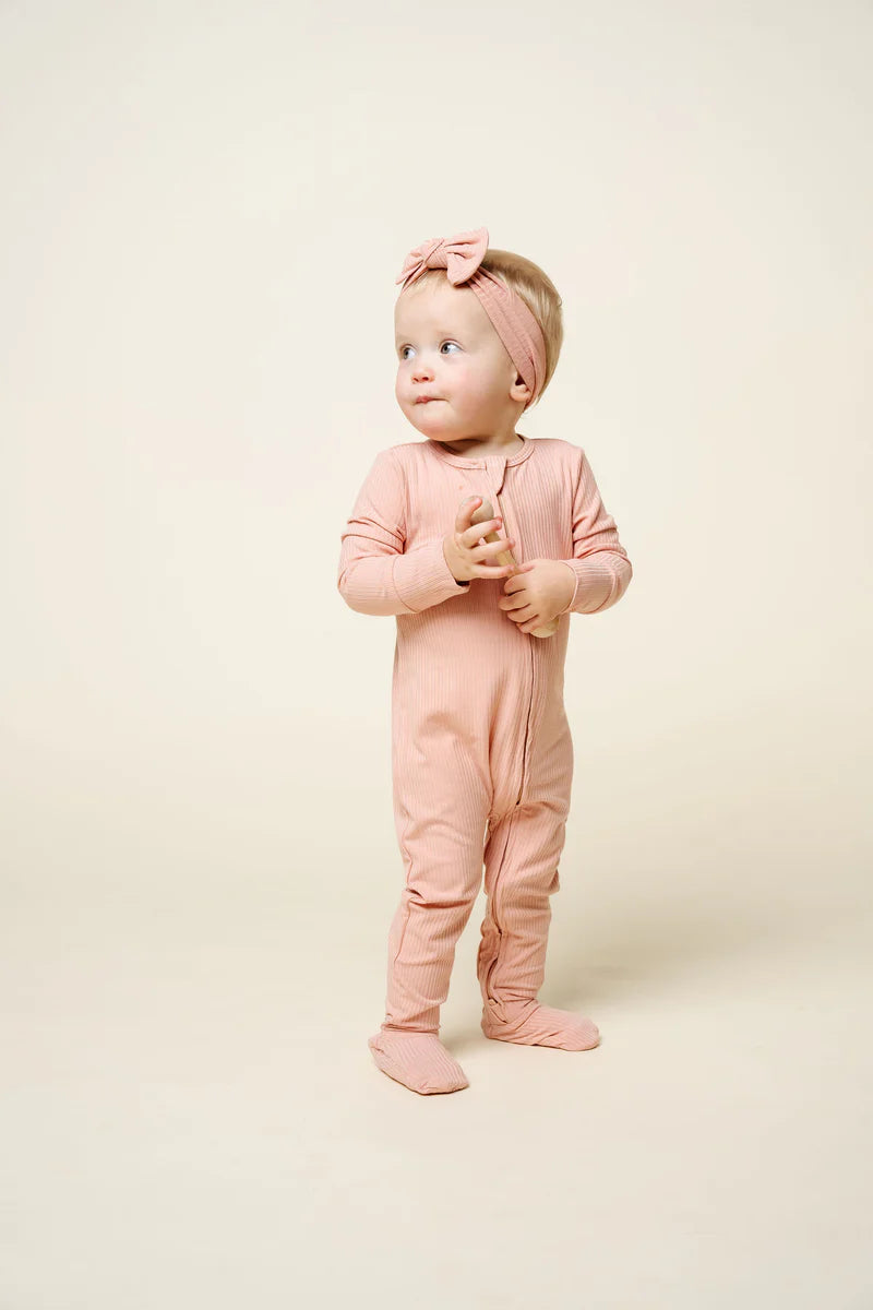 Audrey Ribbed Zipper Footie
