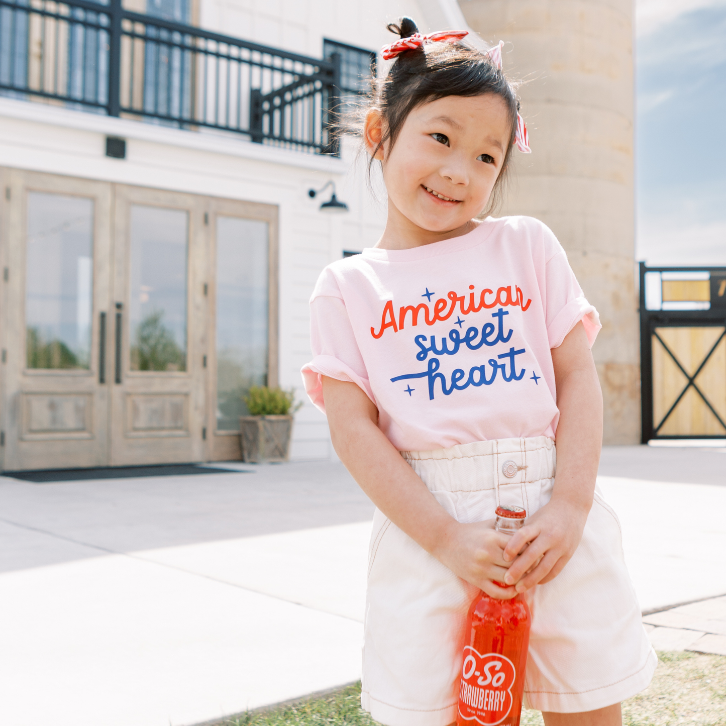 American Sweet Heart 4th of July Shirt | White