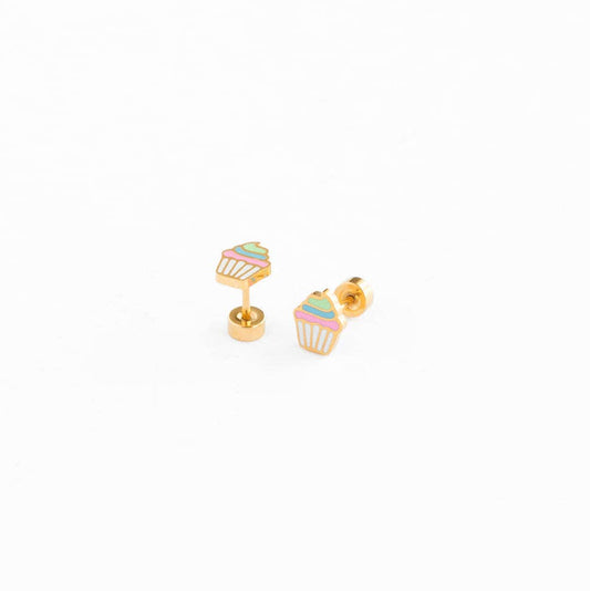 Rainbow Cupcake Earrings