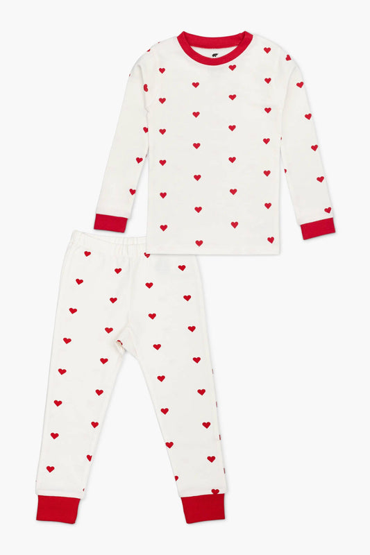 Valentine's Day Two-Piece Pajama Set | Tiny Hearts