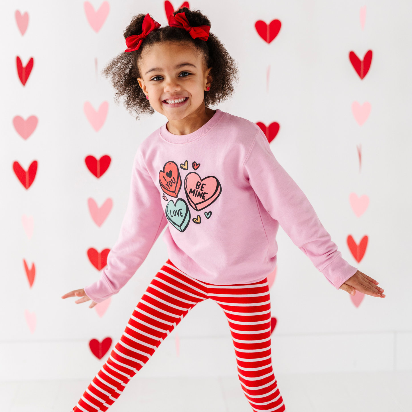 Candy Hearts Sweatshirt | Teal