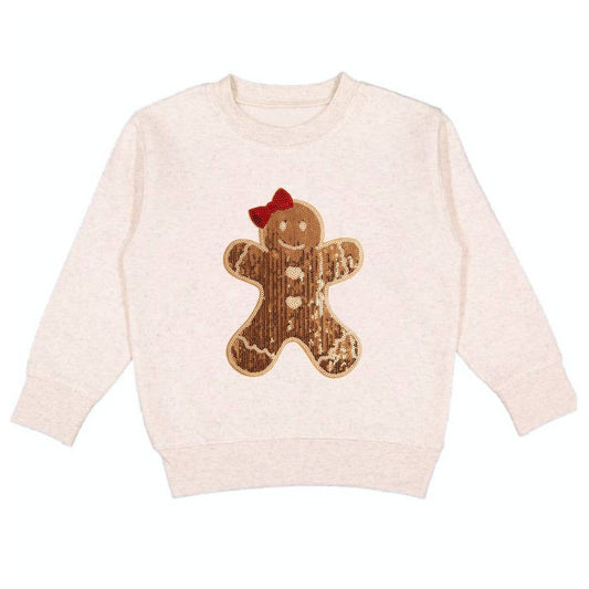 Gingerbread Sequin Patch Sweatshirt