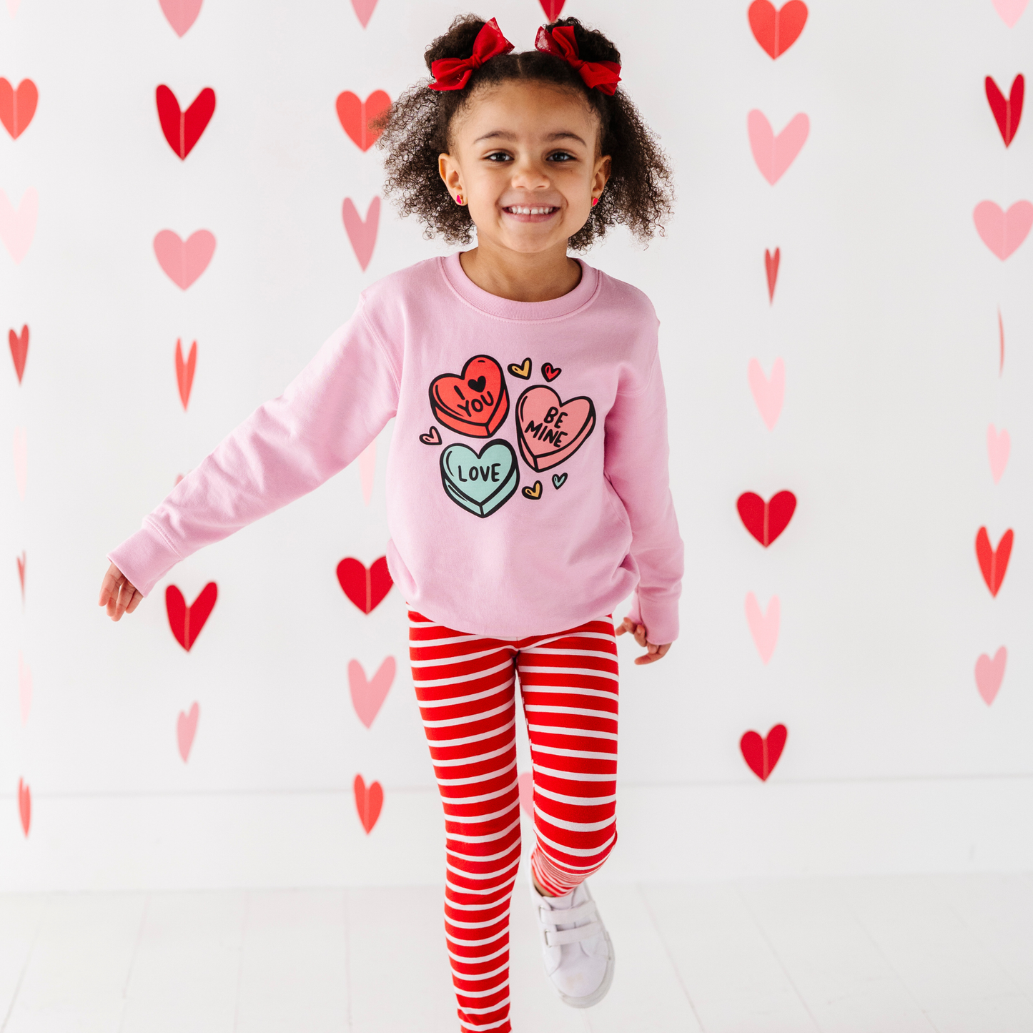 Candy Hearts Sweatshirt | Teal
