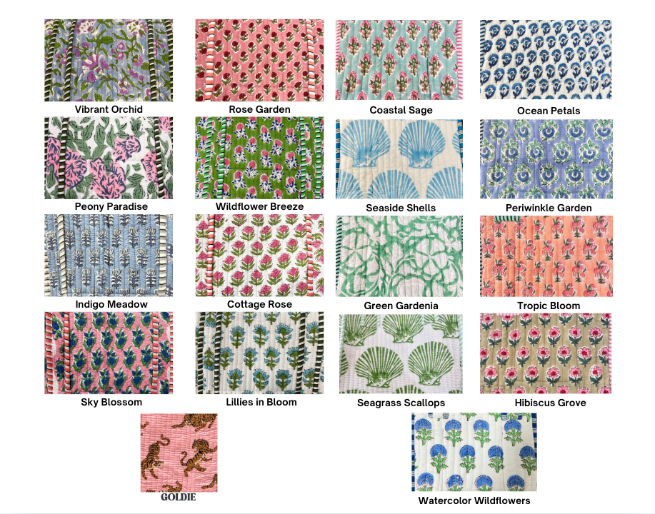 Quilted Block - Print Makeup Bag: Vibrant Orchid