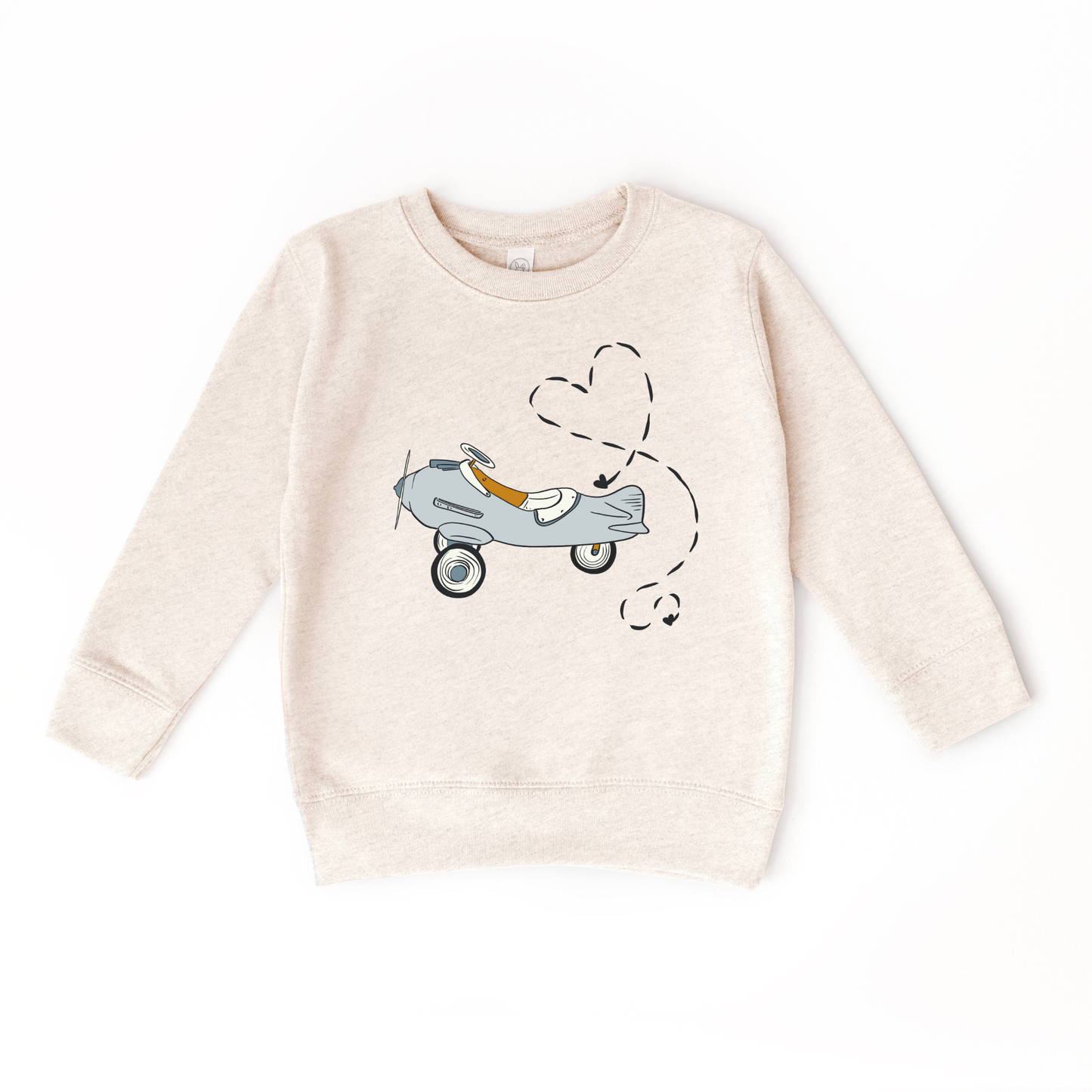 Love is in the Air Airplane Sweatshirt | White