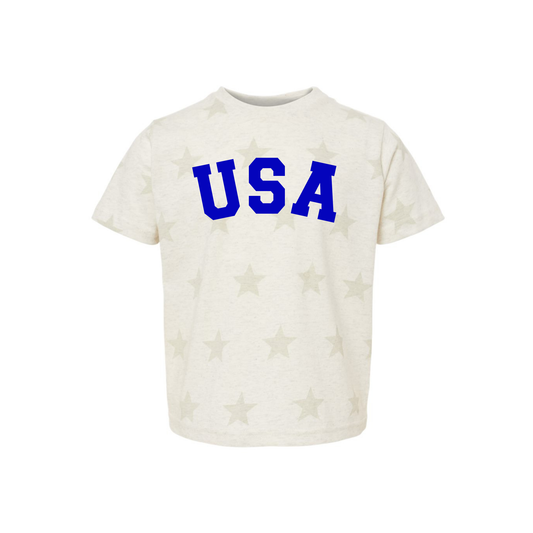 USA Stars Print Shirt | Natural