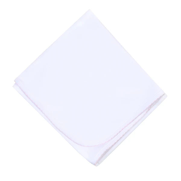 Magnolia Baby Blanket Pink Trim