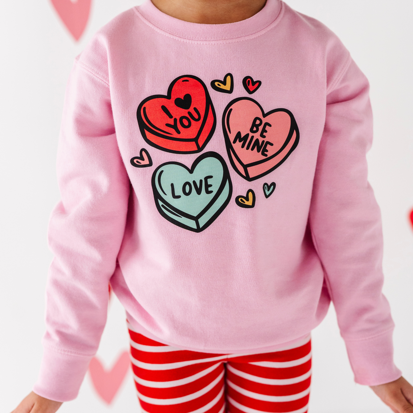 Candy Hearts Sweatshirt | Teal
