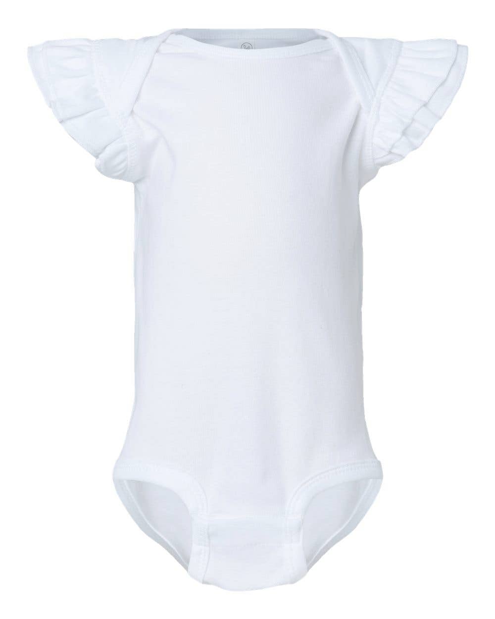 Birthday Girl Ruffled Top | White