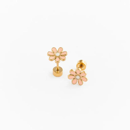Daisy Stud Earrings | Blush