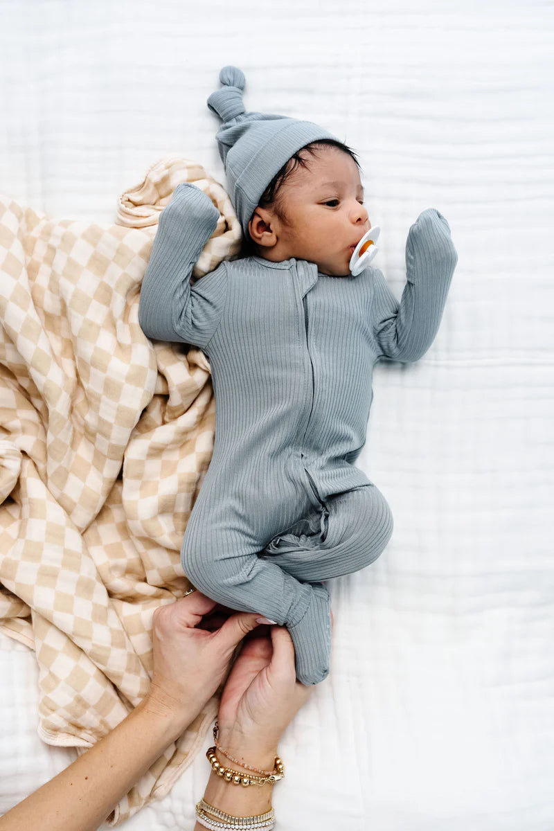 Ford Ribbed Zipper Footie