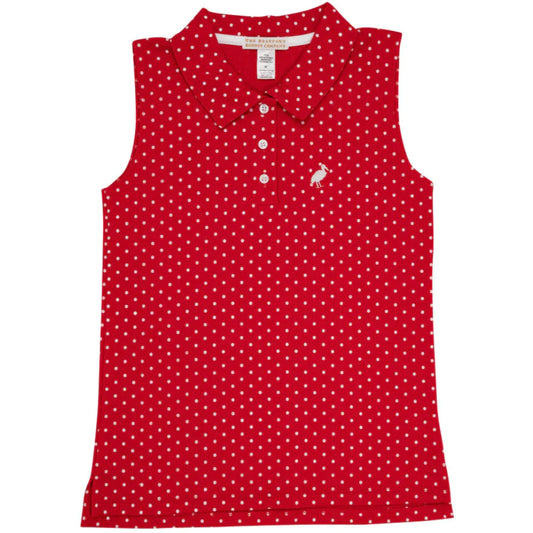 Paiges Proper Polo | Richmond Red and Microdot