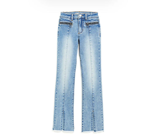 High Rise Flare with Front Slit