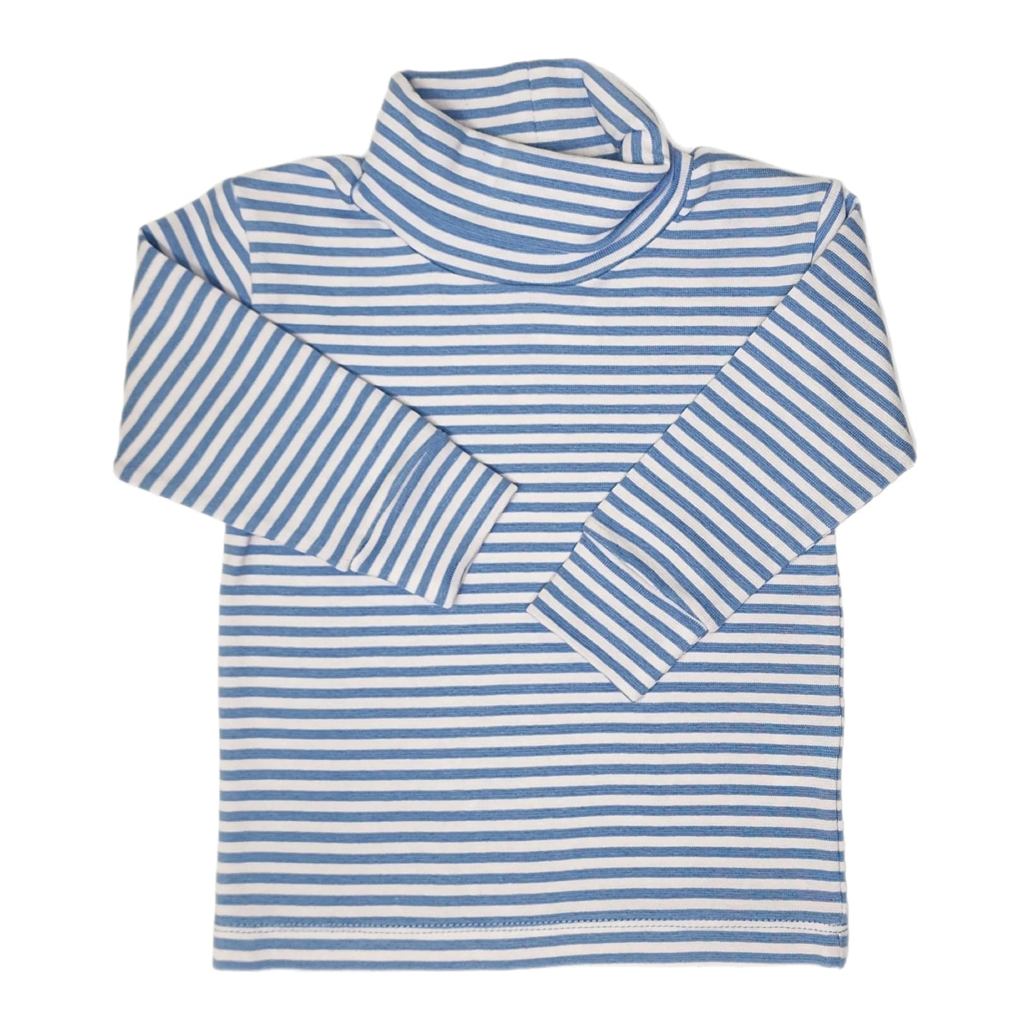 Interlock Turtleneck | Sky Blue & White Stripes