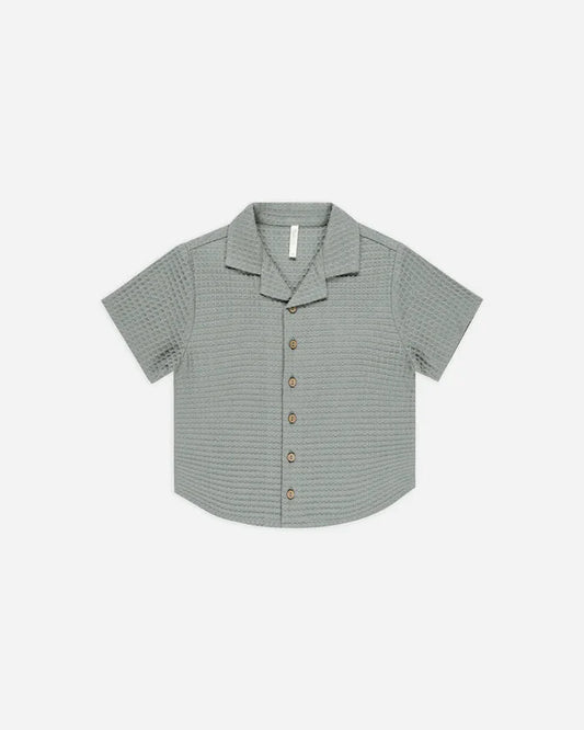 Lapel Collar Collar Shirt || Eucalyptus