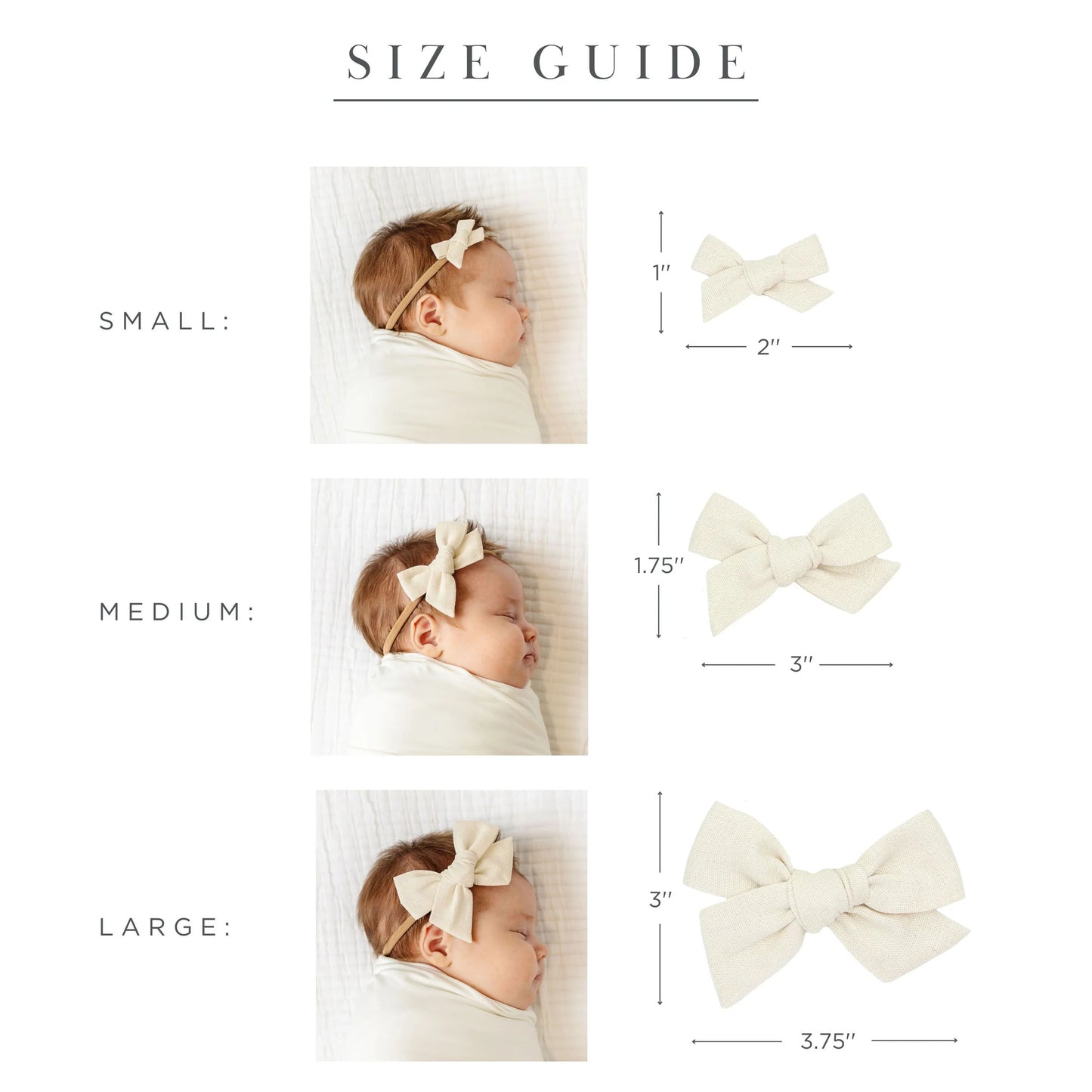 Linen Bow | White Headband